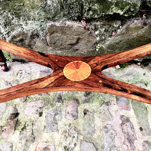 AN EDWARDIAN ROSEWOOD CONSOLE TABLE - ADDITIONAL PHOTO 5