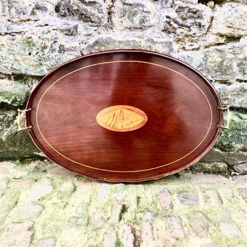 a late 19th century mahogany tray - CATEGORY: ANTIQUE MISCELLANEOUS - DATED 19TH CENTURY