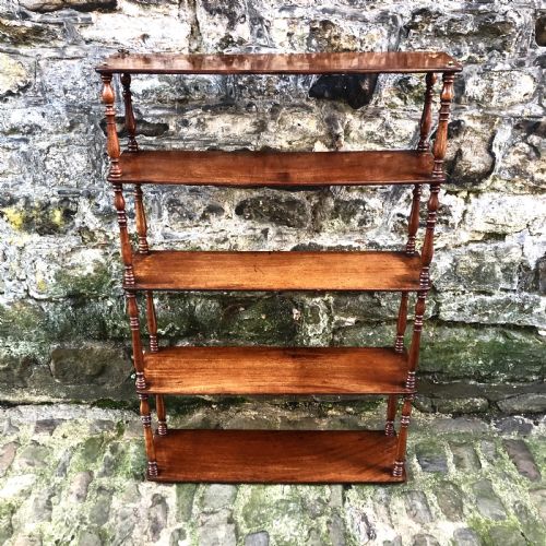 a george iv set of mahogany hanging shelves - CATEGORY: ANTIQUE FURNITURE - DATED GEORGIAN