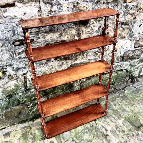 A GEORGE IV SET OF MAHOGANY HANGING SHELVES - ADDITIONAL PHOTO 3