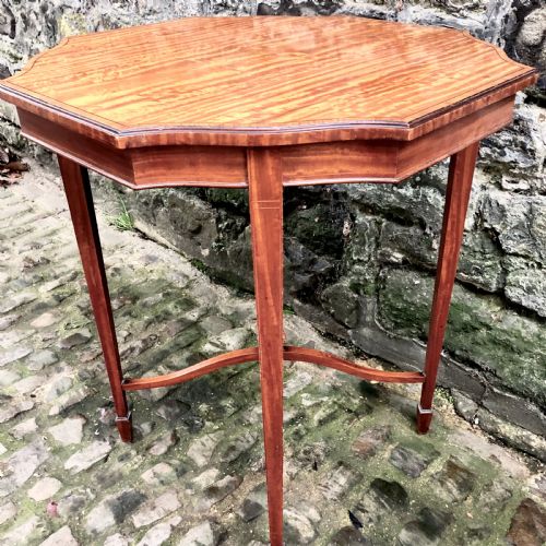 AN EDWARDIAN SATINWOOD OCCASIONAL TABLE - ADDITIONAL PHOTO 5