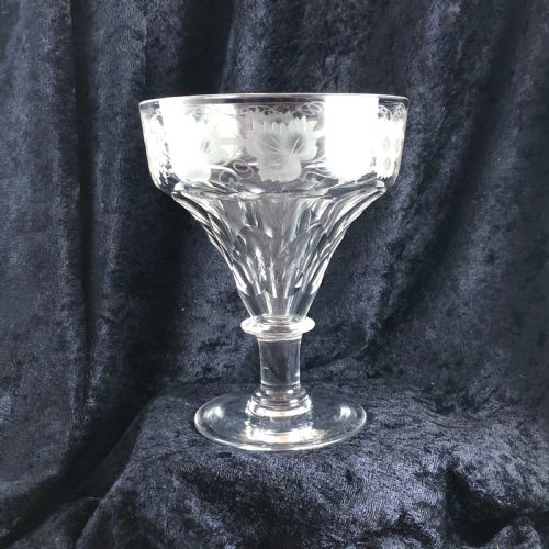 A SET OF FOUR EDWARDIAN WINE GOBLETS OR RUMMERS - ADDITIONAL PHOTO 2