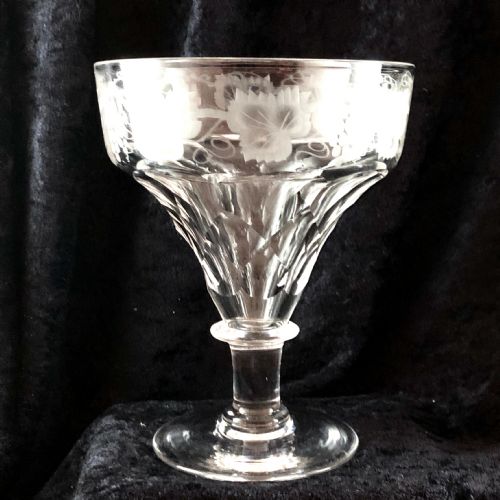 A SET OF FOUR EDWARDIAN WINE GOBLETS OR RUMMERS - ADDITIONAL PHOTO 3