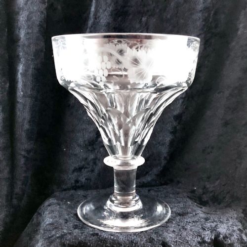 A SET OF FOUR EDWARDIAN WINE GOBLETS OR RUMMERS - ADDITIONAL PHOTO 4