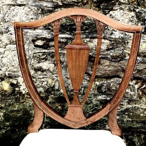 A PAIR OF EDWARDIAN MAHOGANY SIDE CHAIRS - ADDITIONAL PHOTO 2