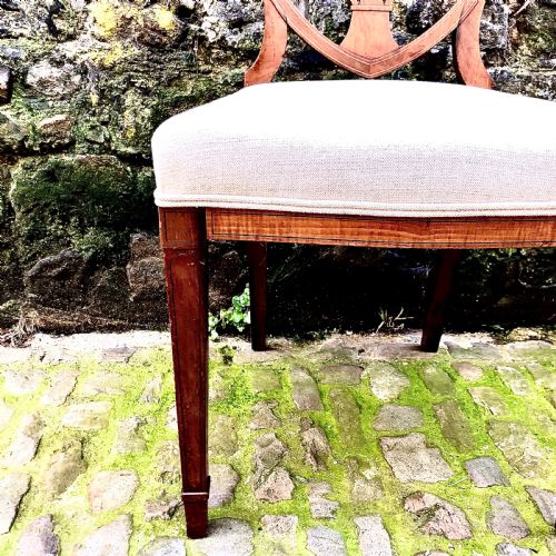 A PAIR OF EDWARDIAN MAHOGANY SIDE CHAIRS - ADDITIONAL PHOTO 4