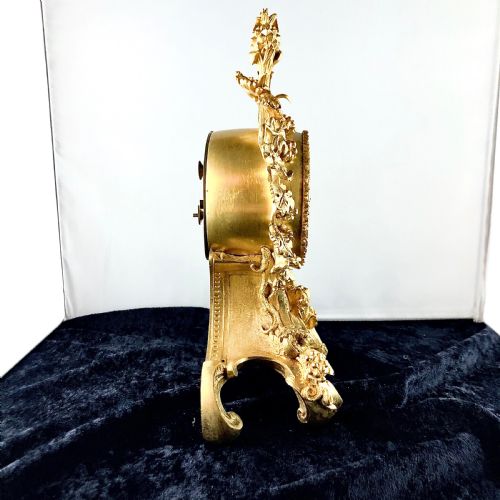 A LOUIS PHILIPPE GILT BRONZE MANTEL CLOCK BY RAINGO FRRES - ADDITIONAL PHOTO 4