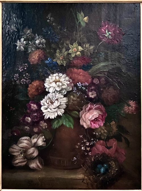 A 19TH CENTURY DUTCH STILL LIFE OIL PAINTING ON BOARD - ADDITIONAL PHOTO 1