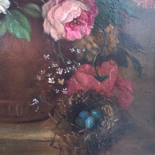 A 19TH CENTURY DUTCH STILL LIFE OIL PAINTING ON BOARD - ADDITIONAL PHOTO 3