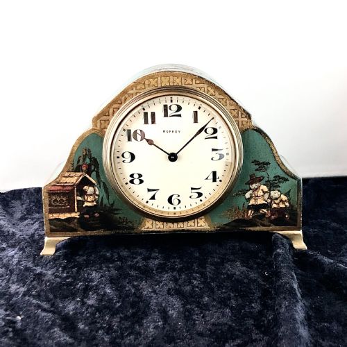 AN EARLY 20TH CENTURY CHINOISERIE MANTEL CLOCK TIMEPIECE BY ASPREY - ADDITIONAL PHOTO 1
