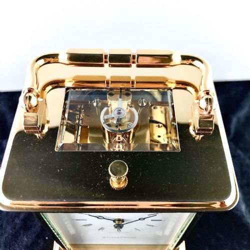 A GILT BRASS REPEATER CARRIAGE CLOCK BY MAPPIN AND WEBB - ADDITIONAL PHOTO 6