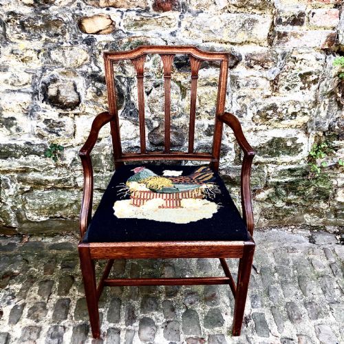 A SET OF SIX SHERATON REVIVAL MAHOGANY DINING CHAIRS - ADDITIONAL PHOTO 2