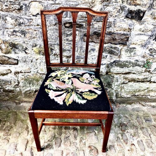 A SET OF SIX SHERATON REVIVAL MAHOGANY DINING CHAIRS - ADDITIONAL PHOTO 5
