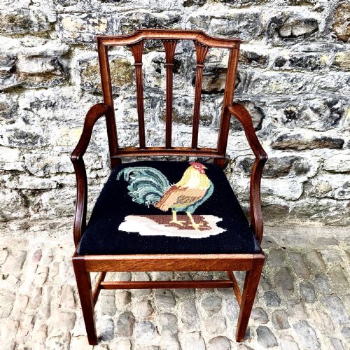 A SET OF SIX SHERATON REVIVAL MAHOGANY DINING CHAIRS - ADDITIONAL PHOTO 7