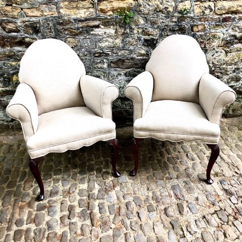 A PAIR OF LATE 19TH CENTURY WALNUT ARMCHAIRS - ADDITIONAL PHOTO 2