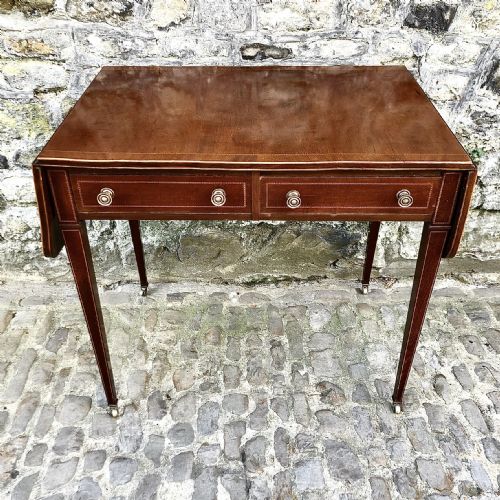 a sheraton revival mahogany sofa table - CATEGORY: ANTIQUE TABLES - DATED 1900