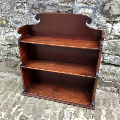 a george iii mahogany tabletop waterfall bookcase - CATEGORY: ANTIQUE BOOKCASES - DATED GEORGIAN