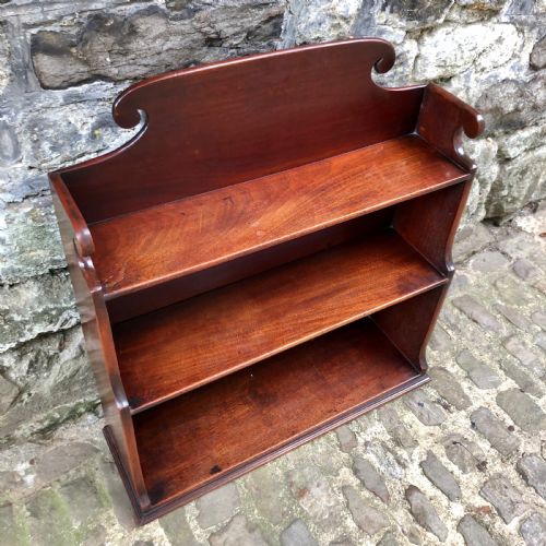 A GEORGE III MAHOGANY TABLETOP WATERFALL BOOKCASE - ADDITIONAL PHOTO 1