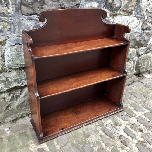 A GEORGE III MAHOGANY TABLETOP WATERFALL BOOKCASE - ADDITIONAL PHOTO 2