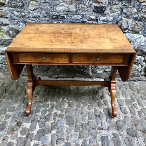 an early 20th century walnut sofa table by heals - CATEGORY: ANTIQUE TABLES - DATED 1900