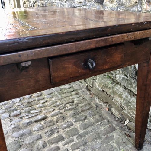 A FRENCH 19TH CENTURY EXTENDING FARMHOUSE KITCHEN TABLE - ADDITIONAL PHOTO 2