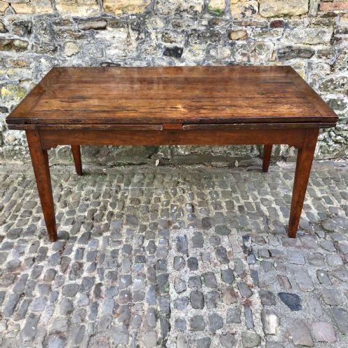 A FRENCH 19TH CENTURY EXTENDING FARMHOUSE KITCHEN TABLE - ADDITIONAL PHOTO 3