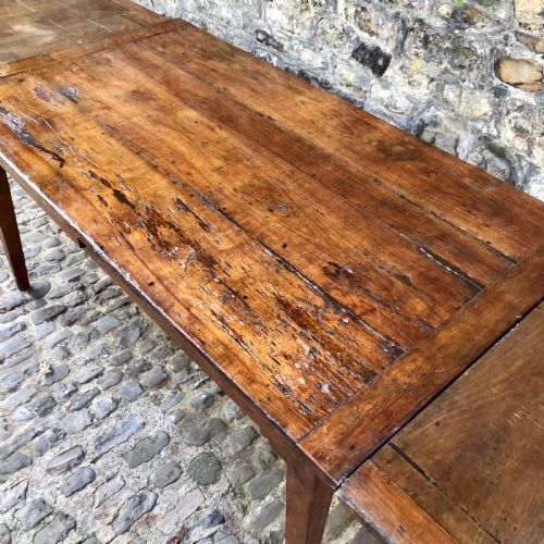 A FRENCH 19TH CENTURY EXTENDING FARMHOUSE KITCHEN TABLE - ADDITIONAL PHOTO 10