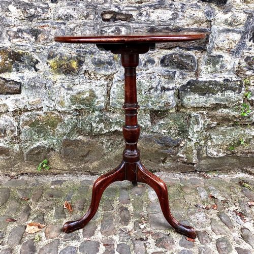 A GEORGE III MAHOGANY AND FRUITWOOD WINE TABLE - ADDITIONAL PHOTO 1