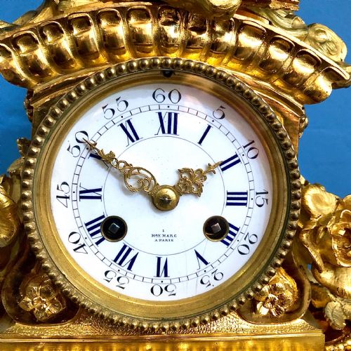 A FINE MANTEL CLOCK BY HENRI MARC - ADDITIONAL PHOTO 2