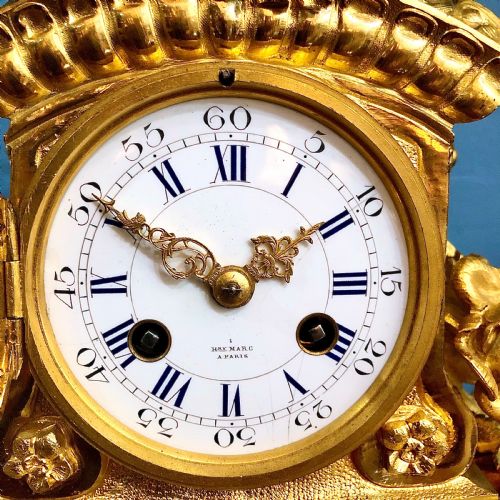 A FINE MANTEL CLOCK BY HENRI MARC - ADDITIONAL PHOTO 4