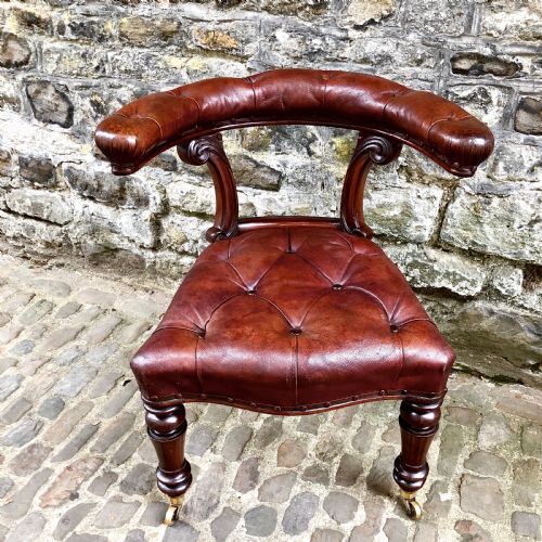 A WILLIAM IV MAHOGANY DESK CHAIR - ADDITIONAL PHOTO 1
