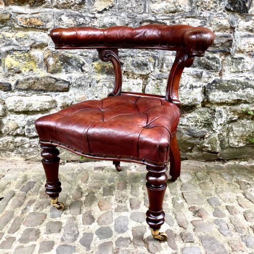 A WILLIAM IV MAHOGANY DESK CHAIR - ADDITIONAL PHOTO 6