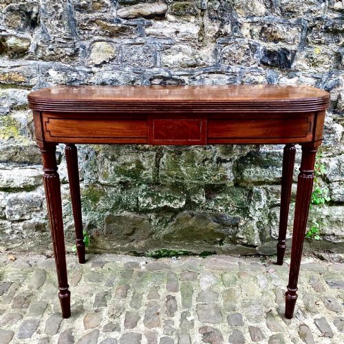 A GEORGE III MAHOGANY CARD TABLE - ADDITIONAL PHOTO 1