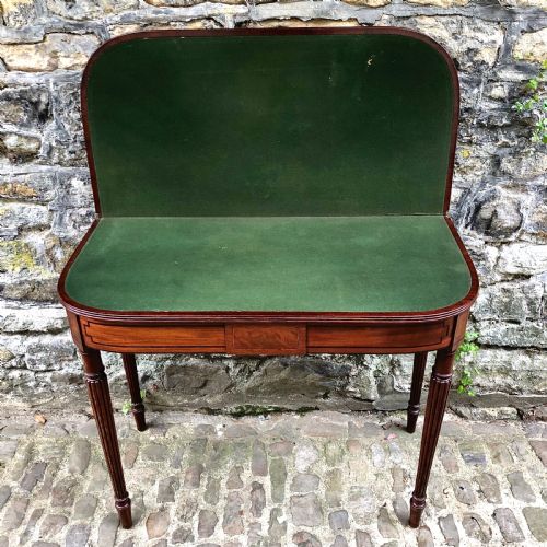 A GEORGE III MAHOGANY CARD TABLE - ADDITIONAL PHOTO 3