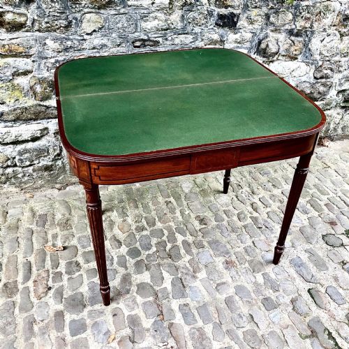 A GEORGE III MAHOGANY CARD TABLE - ADDITIONAL PHOTO 4