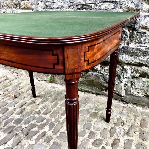 A GEORGE III MAHOGANY CARD TABLE - ADDITIONAL PHOTO 6