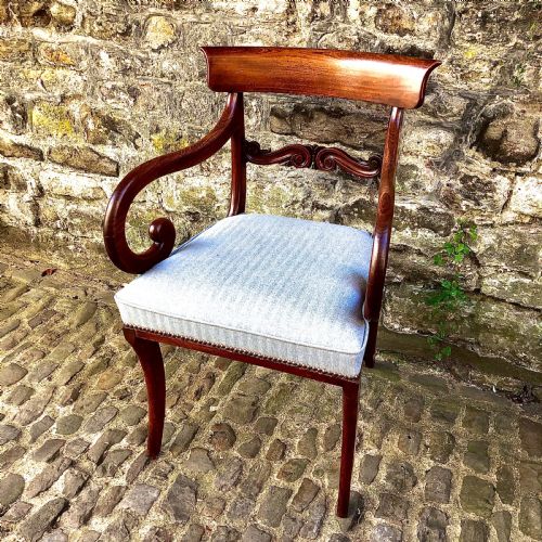 A GEORGE IV MAHOGANY DESK CHAIR - ADDITIONAL PHOTO 5