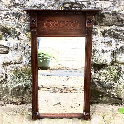 a regency mahogany pier mirror - CATEGORY: ANTIQUE MIRRORS - DATED REGENCY