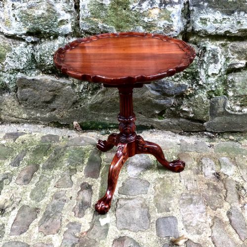 a miniature walnut tilttop piecrust wine table - CATEGORY: ANTIQUE TABLES - DATED 1910