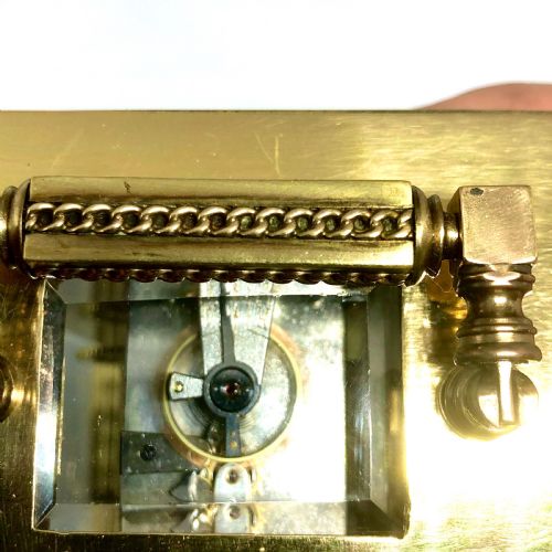 A LATE 19TH CENTURY BRASS CARRIAGE CLOCK BY RICHARD CO - ADDITIONAL PHOTO 5
