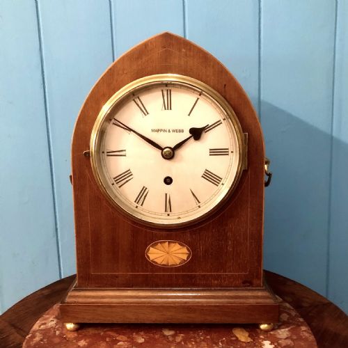 an edwardian mahogany bracket clock by mappin and webb - CATEGORY: ANTIQUE CLOCKS - DATED EDWARDIAN