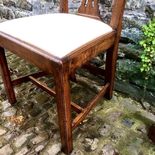 A GEORGE II WALNUT CHIPPENDALE SIDE CHAIR - ADDITIONAL PHOTO 4
