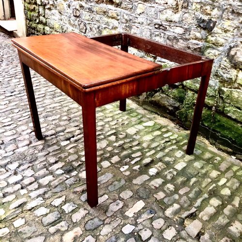 A GEORGE III MAHOGANY CARD TABLE - ADDITIONAL PHOTO 5