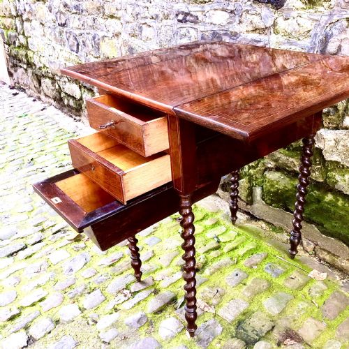 A FRENCH LOUIS PHILIPPE ROSEWOOD WORK TABLE - ADDITIONAL PHOTO 6