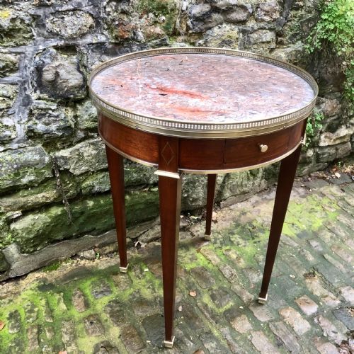 A LATE 19TH CENTURY FRENCH MAHOGANY BOUILLOTTE LAMP TABLE - ADDITIONAL PHOTO 1