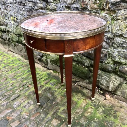 A LATE 19TH CENTURY FRENCH MAHOGANY BOUILLOTTE LAMP TABLE - ADDITIONAL PHOTO 2