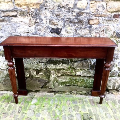 A PAIR OF EARLY VICTORIAN MAHOGANY CONSOLE TABLES - ADDITIONAL PHOTO 2