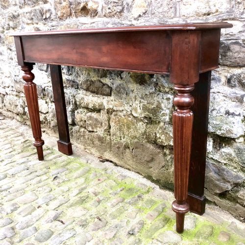 A PAIR OF EARLY VICTORIAN MAHOGANY CONSOLE TABLES - ADDITIONAL PHOTO 3