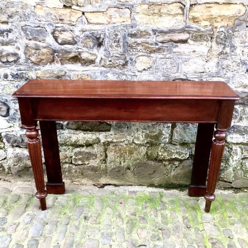 A PAIR OF EARLY VICTORIAN MAHOGANY CONSOLE TABLES - ADDITIONAL PHOTO 4