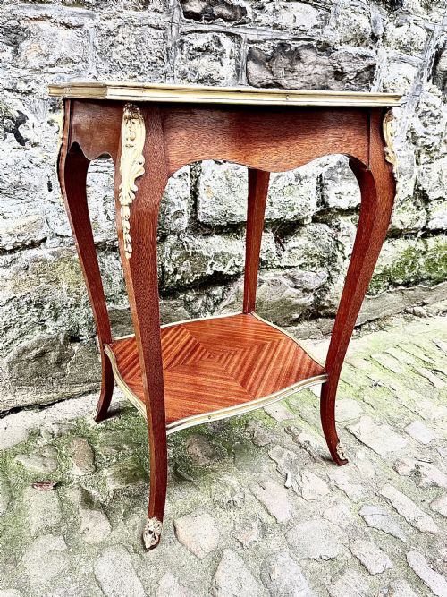 A LATE 19TH CENTURY FRENCH KINGWOOD LAMP TABLE - ADDITIONAL PHOTO 4